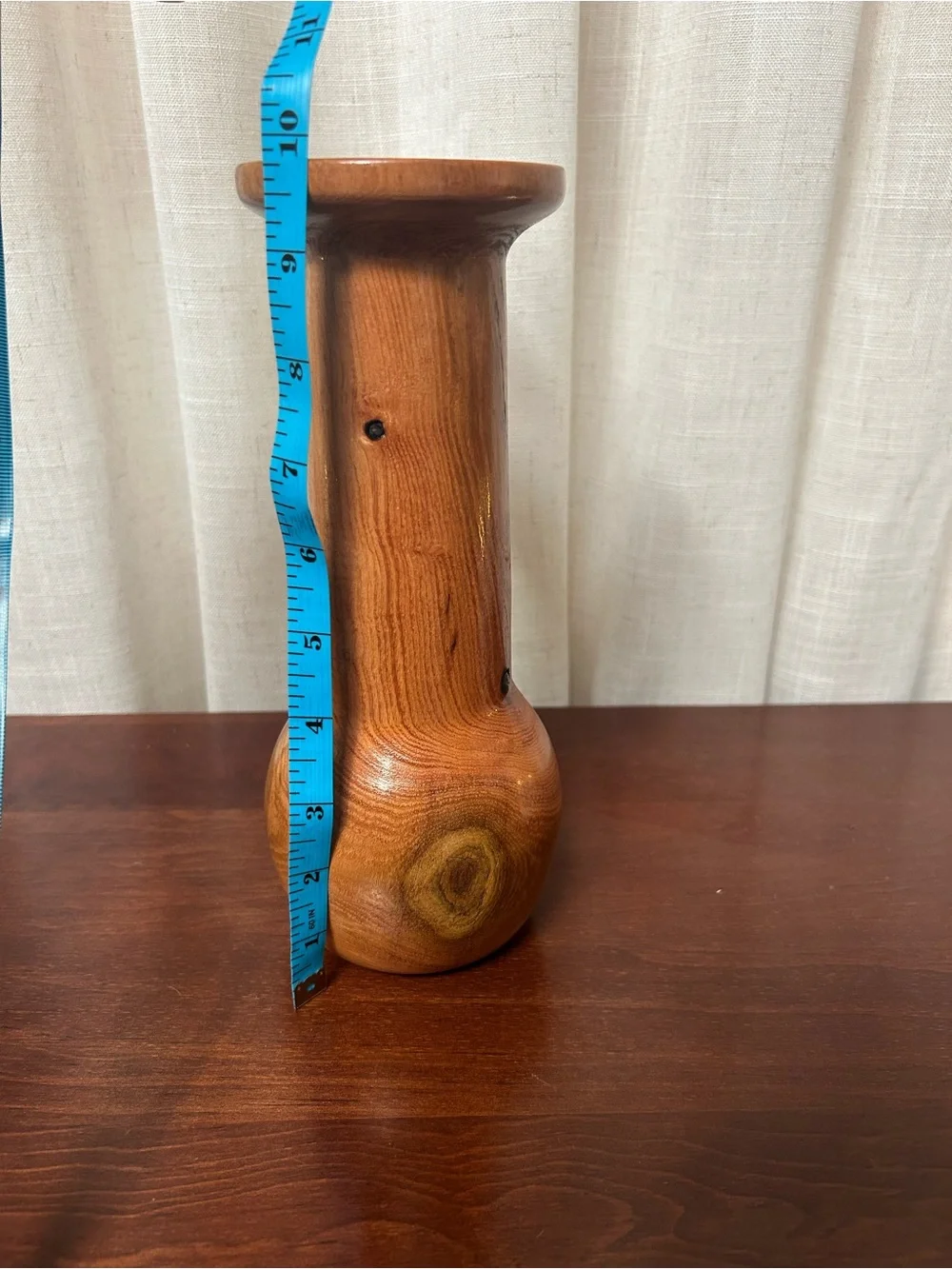 Handcrafted Honey Locust Wood Vase Rustic Decor
